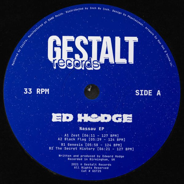 a blue disc of gestalt records ed hodge nassau ep side a